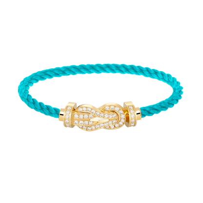 [⭐Spark]CHANCE LARGE 8 FIGURE BUCKLE FULLDIAMOND BRACELET GOLD