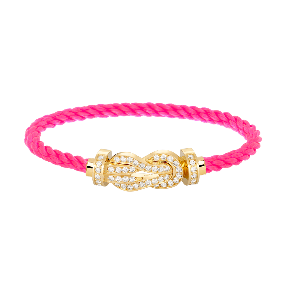 [⭐Spark]CHANCE LARGE 8 FIGURE BUCKLE FULLDIAMOND BRACELET GOLD