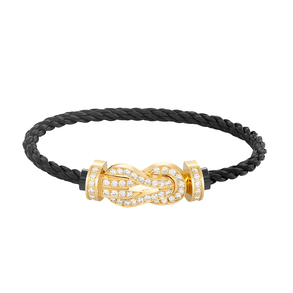 [⭐Spark]CHANCE LARGE 8 FIGURE BUCKLE FULLDIAMOND BRACELET GOLD
