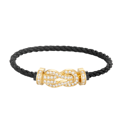 [⭐Spark]CHANCE LARGE 8 FIGURE BUCKLE FULLDIAMOND BRACELET GOLD