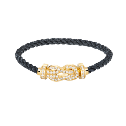 [⭐Spark]CHANCE LARGE 8 FIGURE BUCKLE FULLDIAMOND BRACELET GOLD