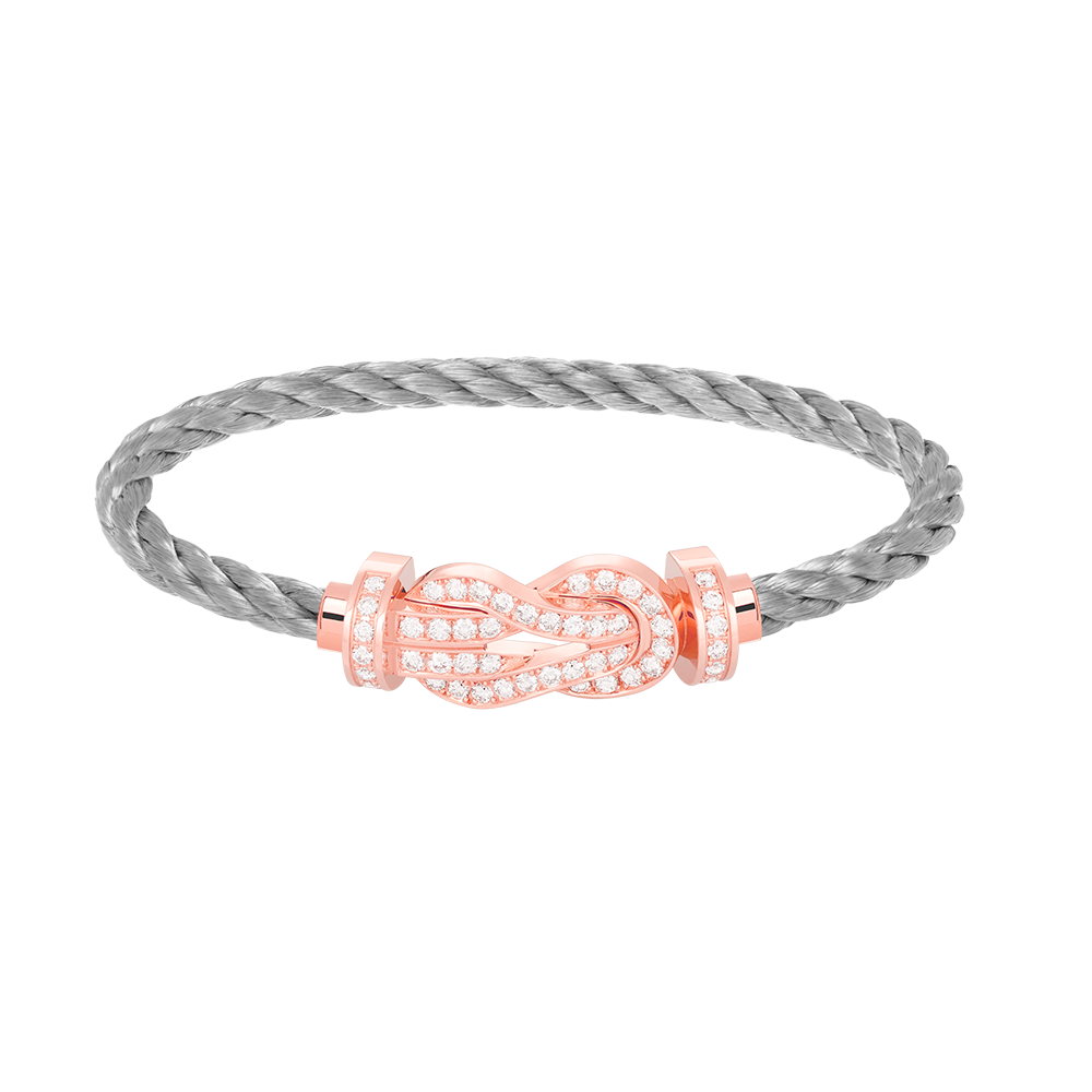 [⭐Spark]CHANCE LARGE 8 FIGURE BUCKLE FULL DIAMOND BRACELET ROSE GOLD