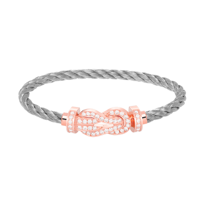 [⭐Spark]CHANCE LARGE 8 FIGURE BUCKLE FULL DIAMOND BRACELET ROSE GOLD