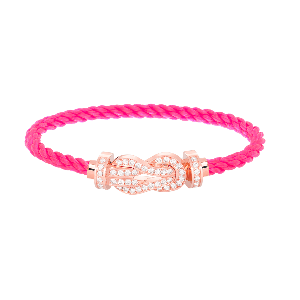 [⭐Spark]CHANCE LARGE 8 FIGURE BUCKLE FULL DIAMOND BRACELET ROSE GOLD