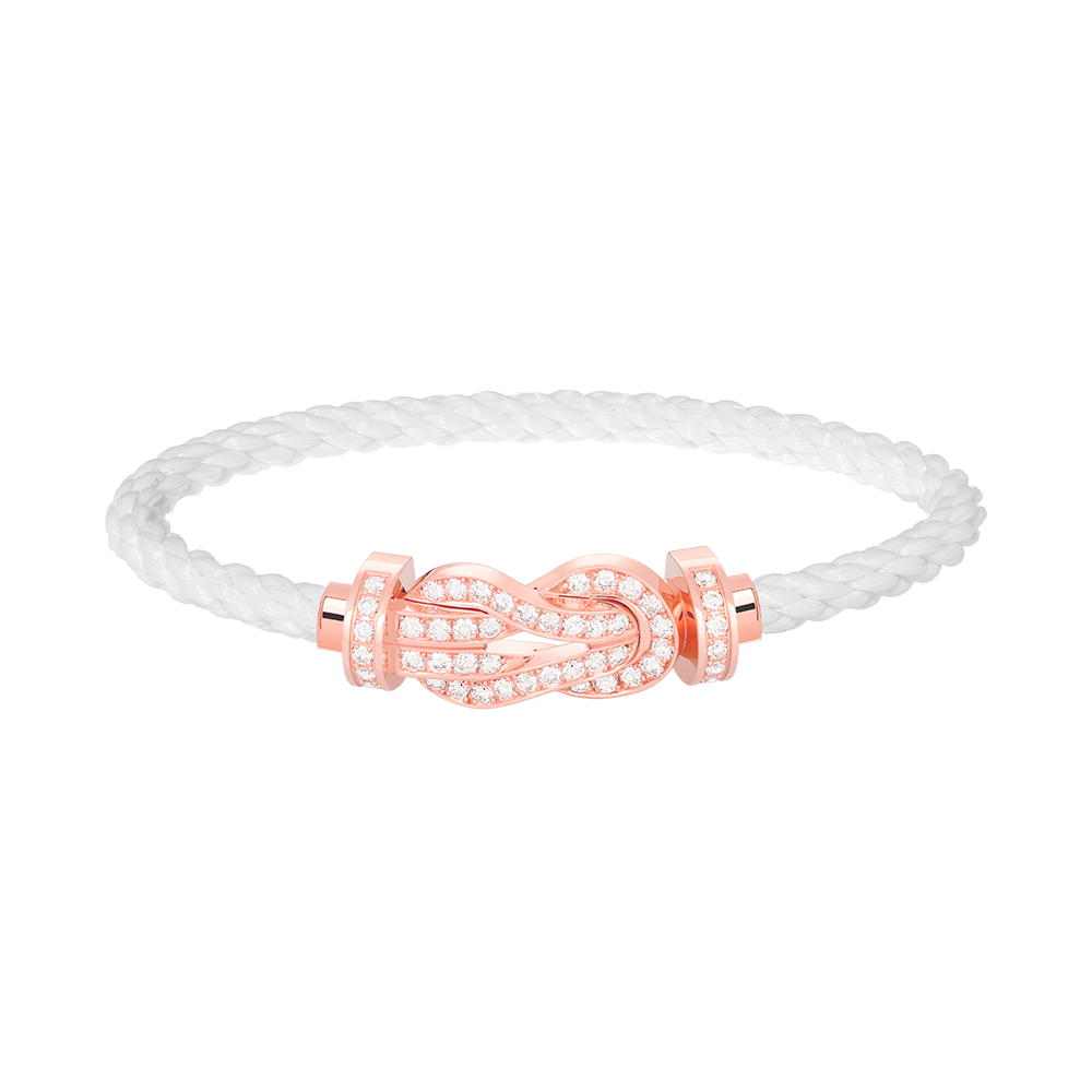 [⭐Spark]CHANCE LARGE 8 FIGURE BUCKLE FULL DIAMOND BRACELET ROSE GOLD