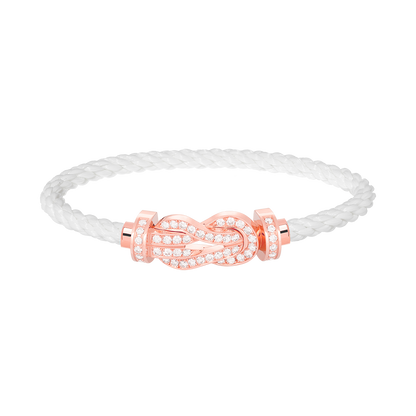 [⭐Spark]CHANCE LARGE 8 FIGURE BUCKLE FULL DIAMOND BRACELET ROSE GOLD