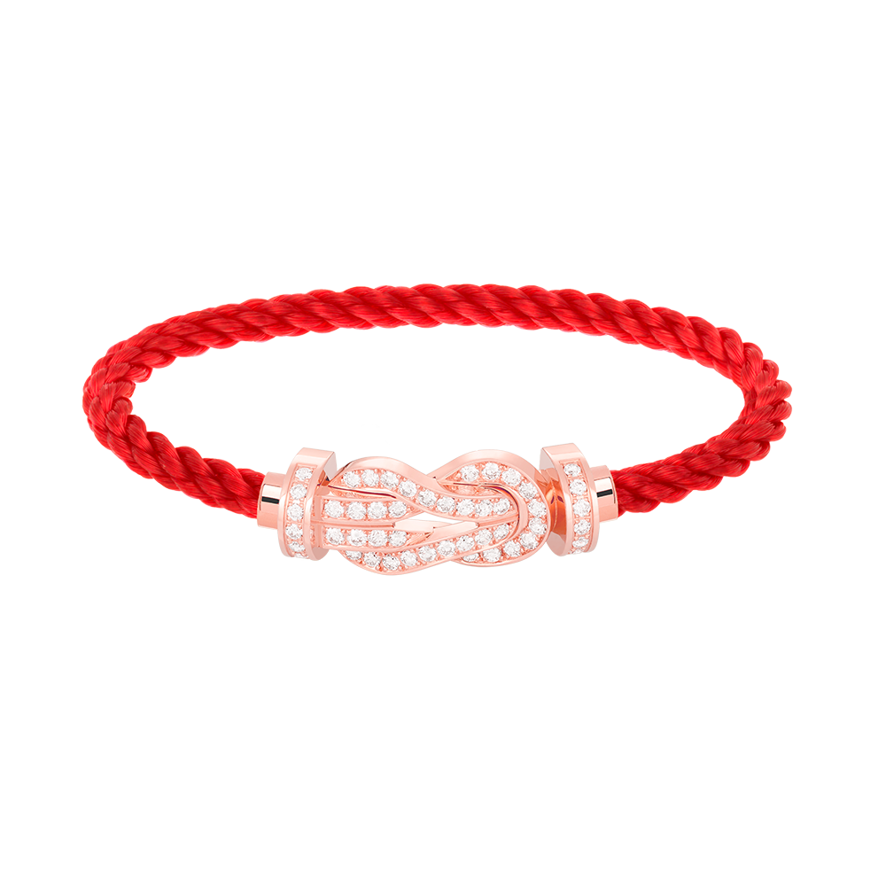 [⭐Spark]CHANCE LARGE 8 FIGURE BUCKLE FULL DIAMOND BRACELET ROSE GOLD