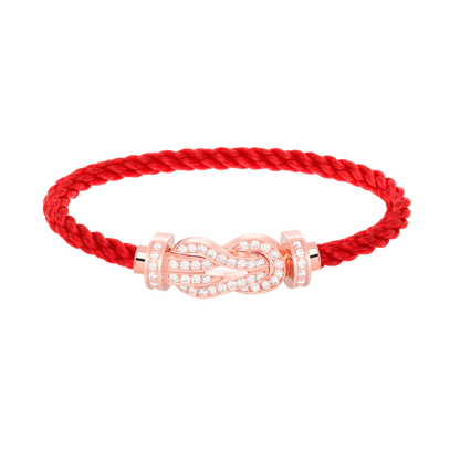 [⭐Spark]CHANCE LARGE 8 FIGURE BUCKLE FULL DIAMOND BRACELET ROSE GOLD