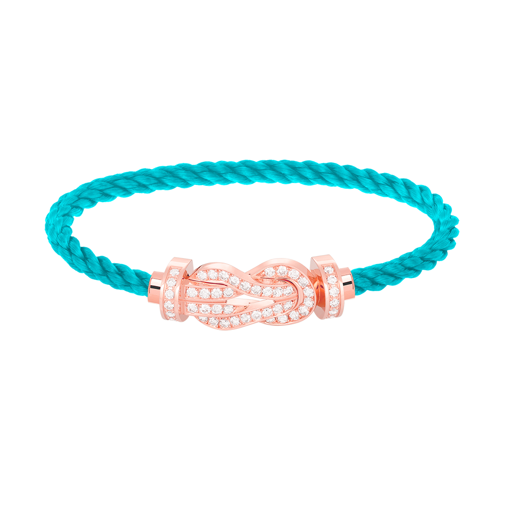 [⭐Spark]CHANCE LARGE 8 FIGURE BUCKLE FULL DIAMOND BRACELET ROSE GOLD