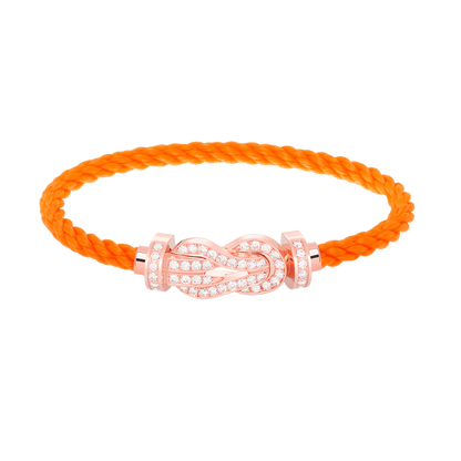 [⭐Spark]CHANCE LARGE 8 FIGURE BUCKLE FULL DIAMOND BRACELET ROSE GOLD