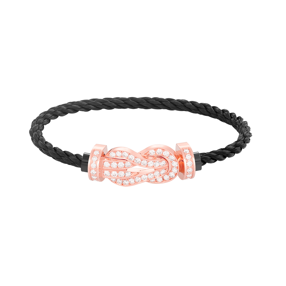 [⭐Spark]CHANCE LARGE 8 FIGURE BUCKLE FULL DIAMOND BRACELET ROSE GOLD