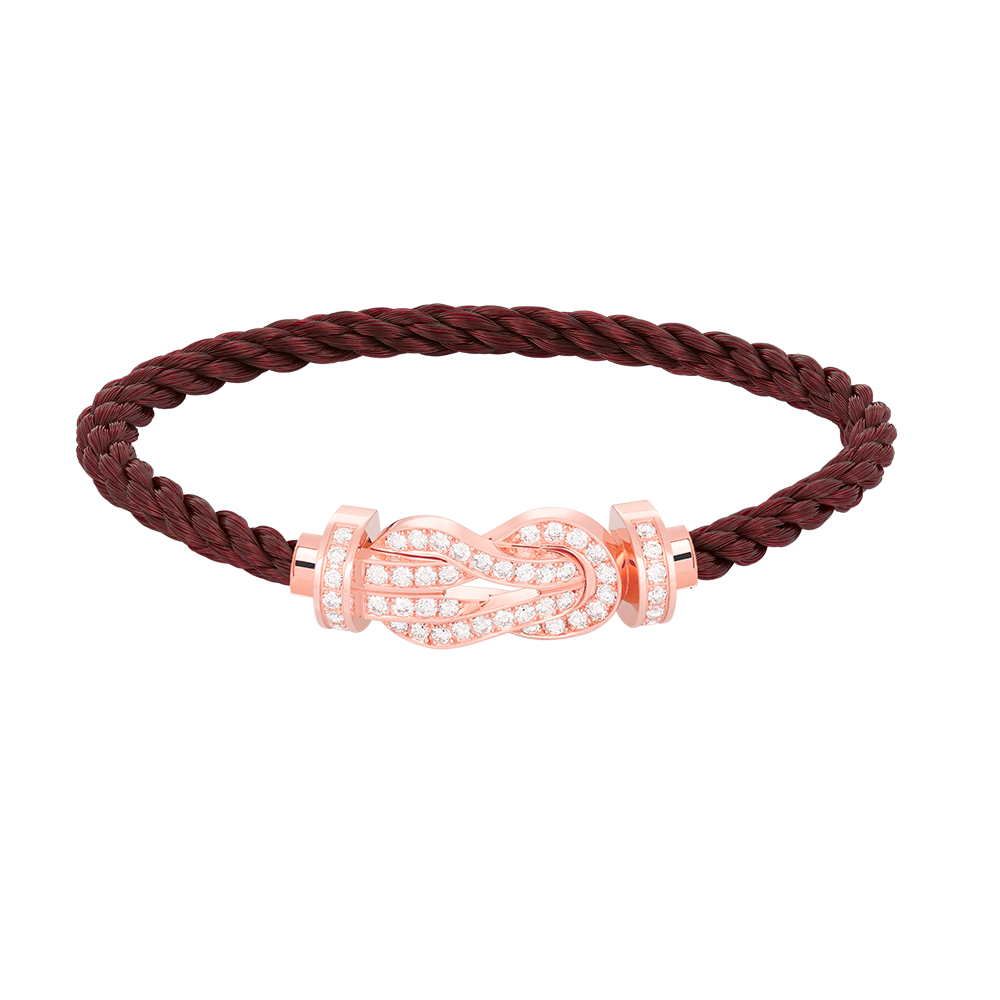 [⭐Spark]CHANCE LARGE 8 FIGURE BUCKLE FULL DIAMOND BRACELET ROSE GOLD