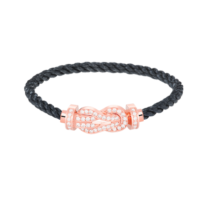 [⭐Spark]CHANCE LARGE 8 FIGURE BUCKLE FULL DIAMOND BRACELET ROSE GOLD