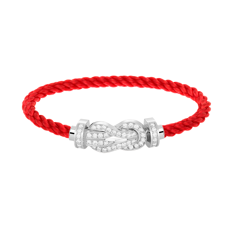 [⭐Spark]CHANCE LARGE 8 FIGURE BUCKLE FULL DIAMOND BRACELET SILVER