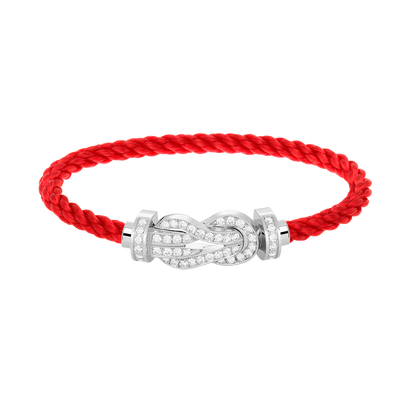 [⭐Spark]CHANCE LARGE 8 FIGURE BUCKLE FULL DIAMOND BRACELET SILVER