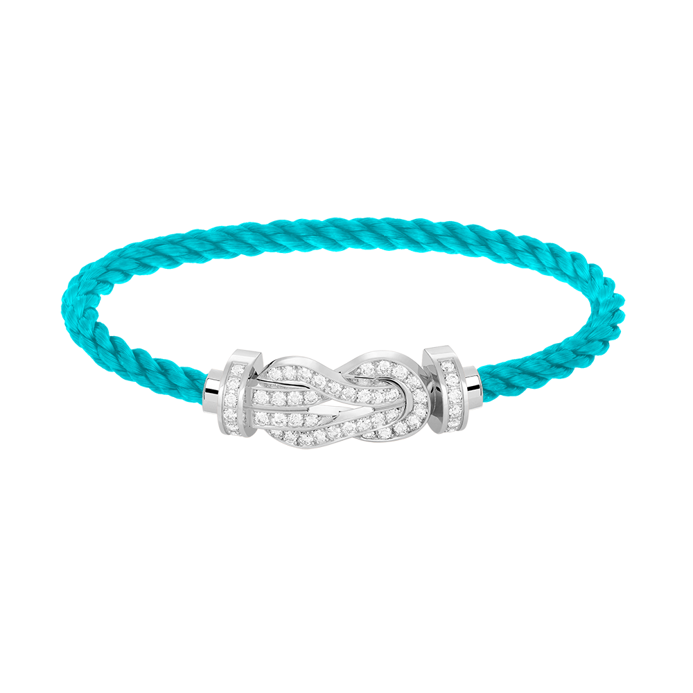 [⭐Spark]CHANCE LARGE 8 FIGURE BUCKLE FULL DIAMOND BRACELET SILVER