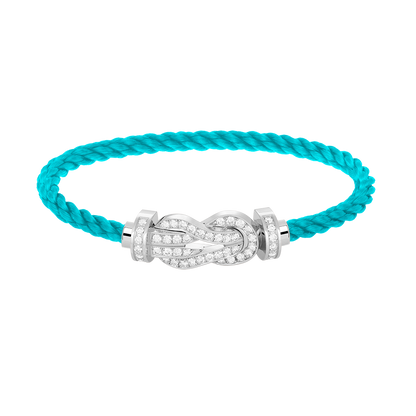 [⭐Spark]CHANCE LARGE 8 FIGURE BUCKLE FULL DIAMOND BRACELET SILVER