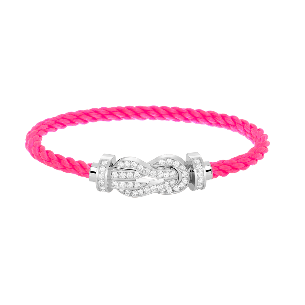 [⭐Spark]CHANCE LARGE 8 FIGURE BUCKLE FULL DIAMOND BRACELET SILVER