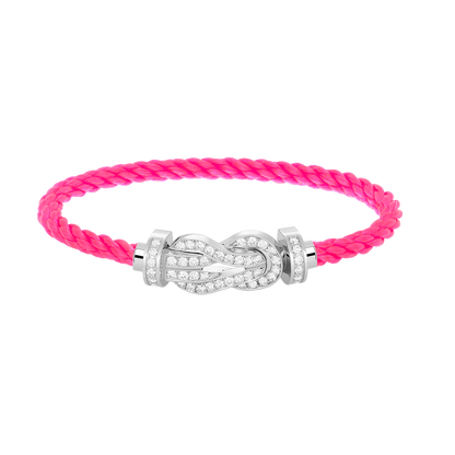 [⭐Spark]CHANCE LARGE 8 FIGURE BUCKLE FULL DIAMOND BRACELET SILVER