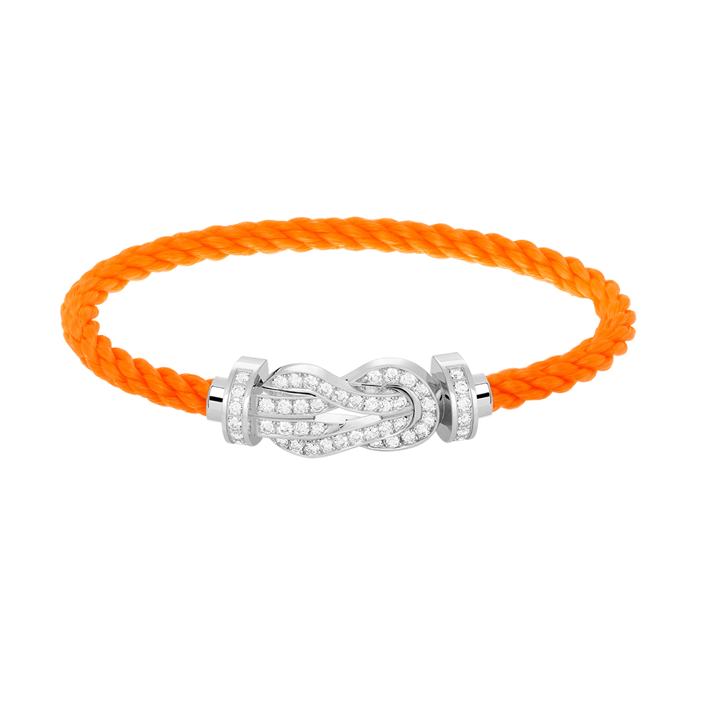 [⭐Spark]CHANCE LARGE 8 FIGURE BUCKLE FULL DIAMOND BRACELET SILVER