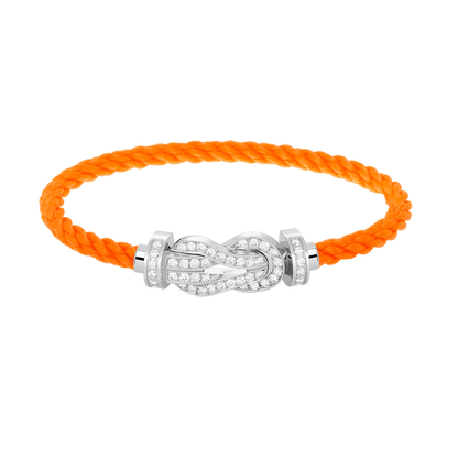 [⭐Spark]CHANCE LARGE 8 FIGURE BUCKLE FULL DIAMOND BRACELET SILVER