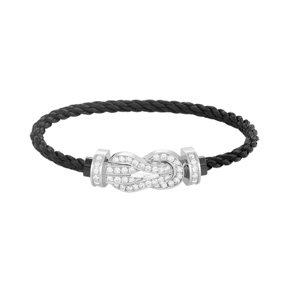 [⭐Spark]CHANCE LARGE 8 FIGURE BUCKLE FULL DIAMOND BRACELET SILVER