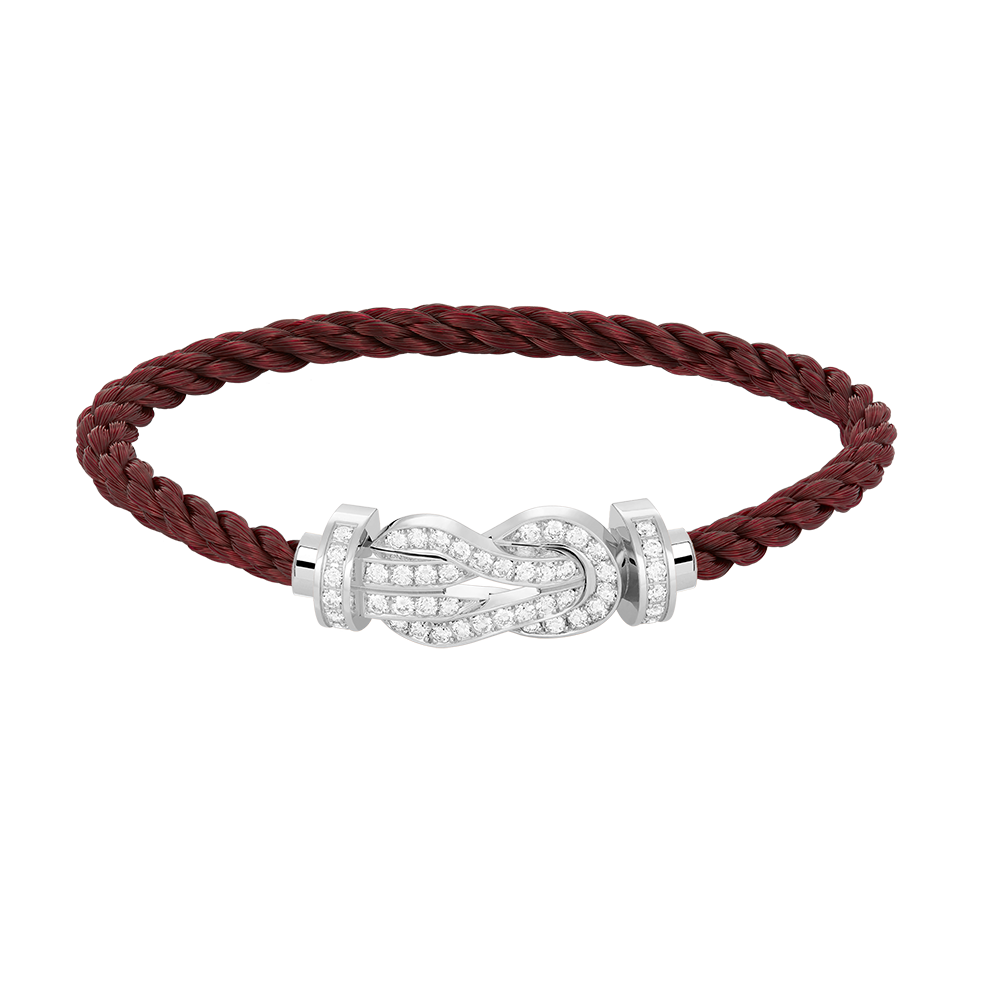 [⭐Spark]CHANCE LARGE 8 FIGURE BUCKLE FULL DIAMOND BRACELET SILVER