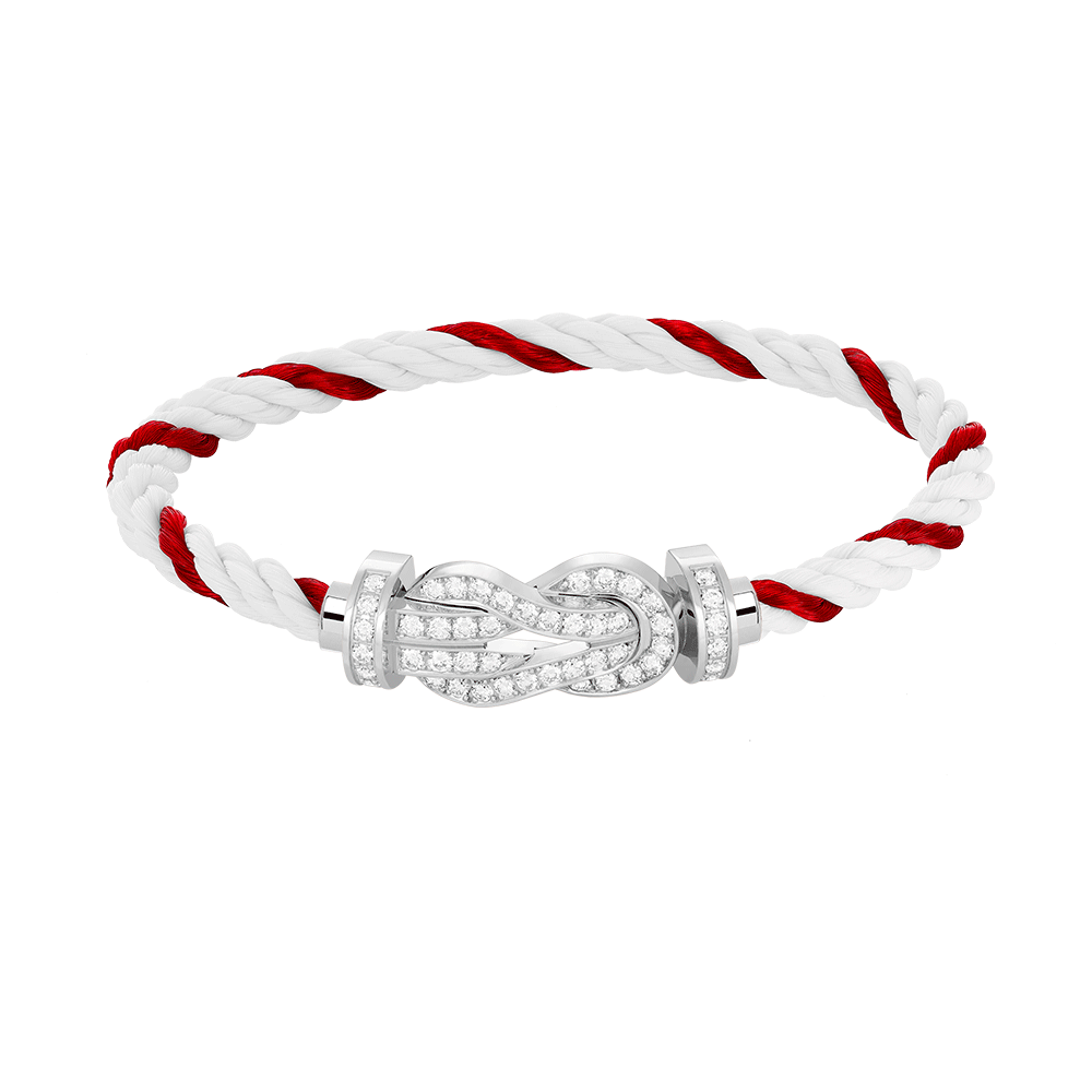 [⭐Spark]CHANCE LARGE 8 FIGURE BUCKLE FULL DIAMOND BRACELET SILVER