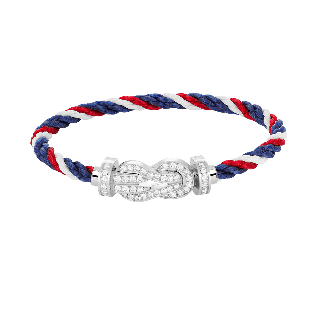 [⭐Spark]CHANCE LARGE 8 FIGURE BUCKLE FULL DIAMOND BRACELET SILVER
