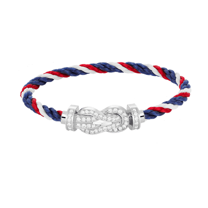 [⭐Spark]CHANCE LARGE 8 FIGURE BUCKLE FULL DIAMOND BRACELET SILVER