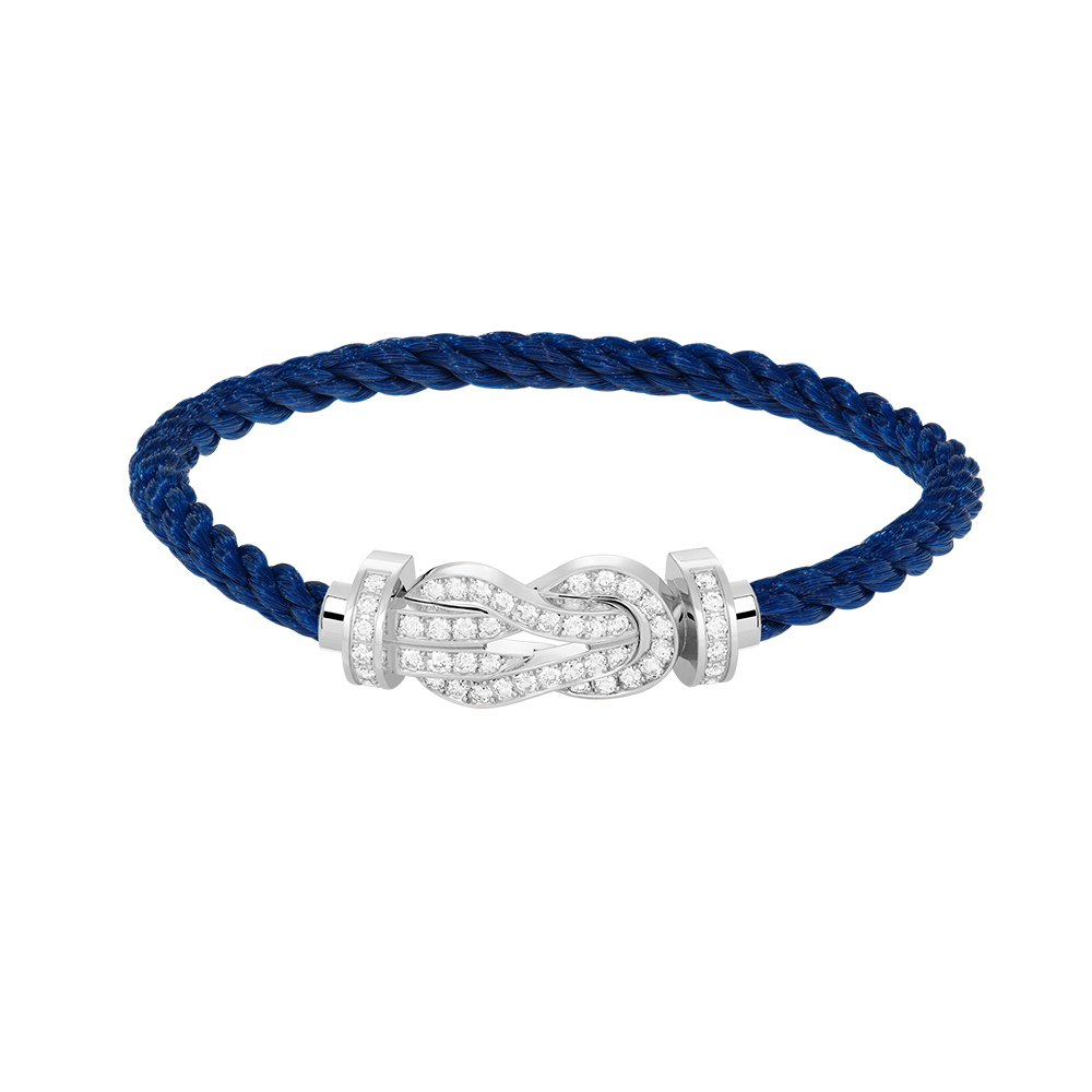 [⭐Spark]CHANCE LARGE 8 FIGURE BUCKLE FULL DIAMOND BRACELET SILVER
