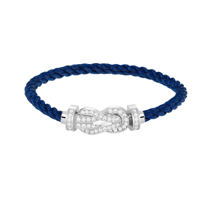 [⭐Spark]CHANCE LARGE 8 FIGURE BUCKLE FULL DIAMOND BRACELET SILVER