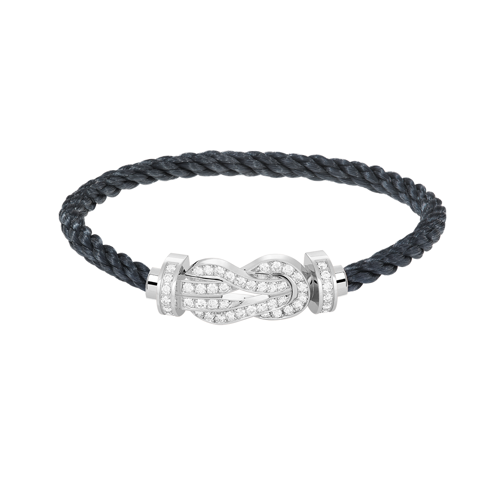 [⭐Spark]CHANCE LARGE 8 FIGURE BUCKLE FULL DIAMOND BRACELET SILVER