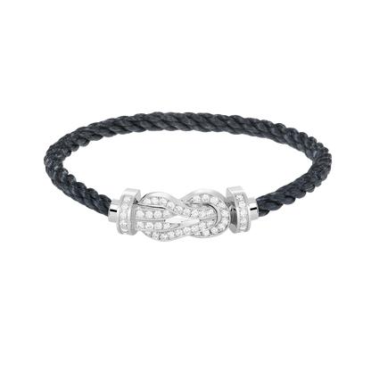 [⭐Spark]CHANCE LARGE 8 FIGURE BUCKLE FULL DIAMOND BRACELET SILVER