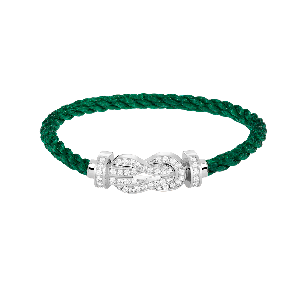 [⭐Spark]CHANCE LARGE 8 FIGURE BUCKLE FULL DIAMOND BRACELET SILVER