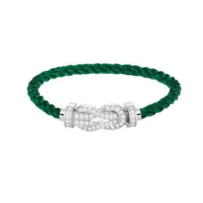 [⭐Spark]CHANCE LARGE 8 FIGURE BUCKLE FULL DIAMOND BRACELET SILVER