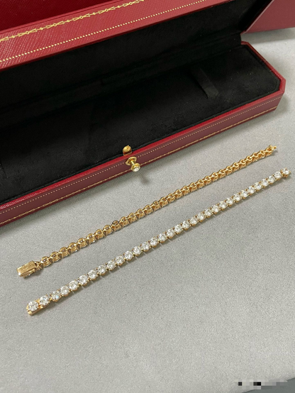 [⭐Spark jewelrys]TENNIS BRACELET WITH FULL DIAMOND SETTING