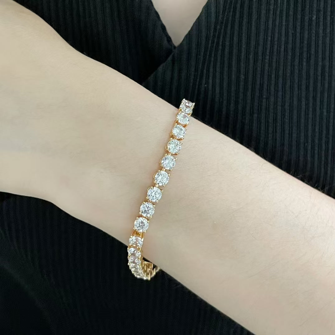 [⭐Spark jewelrys]TENNIS BRACELET WITH FULL DIAMOND SETTING