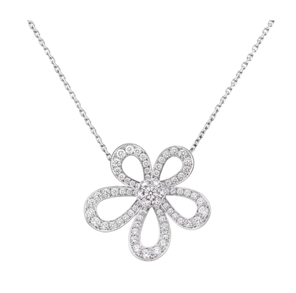 [⭐Spark]FLOWERLACE NECKLACE FULL DIAMONDS