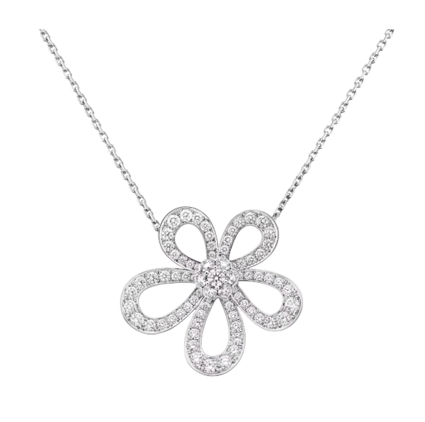 [⭐Spark]FLOWERLACE NECKLACE FULL DIAMONDS