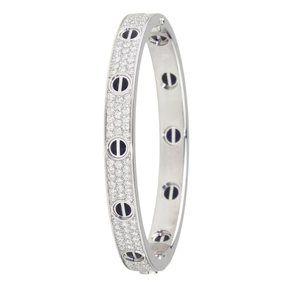 [⭐Spark]LOVE BRACELET 6.1MM DIAMOND-PAVED CERAMIC