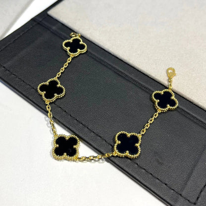 [⭐Spark] CLOVER 5 MOTIF ONYXS BRACELET COLLECTION