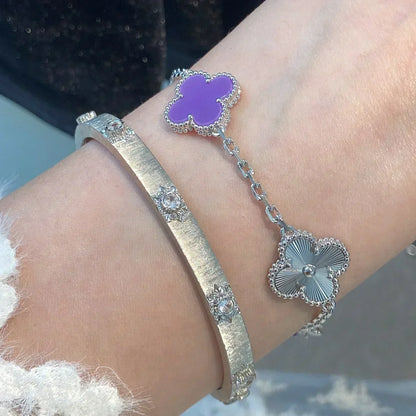 [⭐Spark] CLOVER 5 MOTIF VIOLET BRACELET COLLECTION