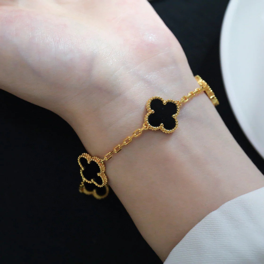 [⭐Spark] CLOVER 5 MOTIF ONYXS BRACELET COLLECTION