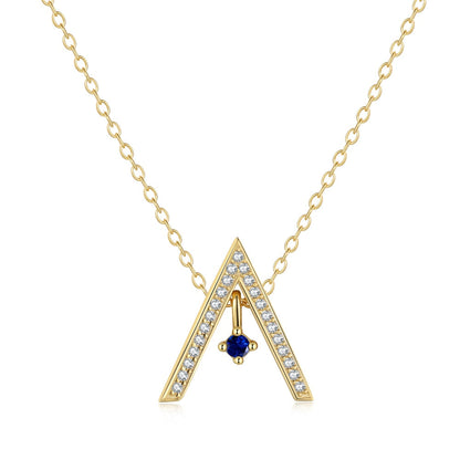 [Spark Jewelry]Sparkling "A" Shape Necklace
