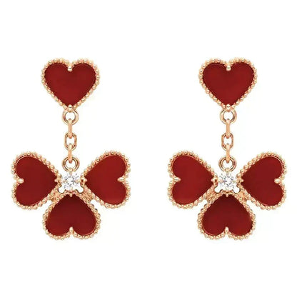 [⭐Spark]SWEET CLOVER CARNELIAN EARRINGS