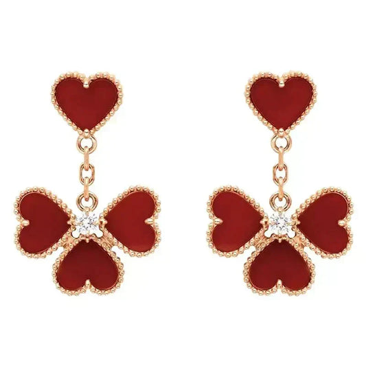 [⭐Spark]SWEET CLOVER CARNELIAN EARRINGS