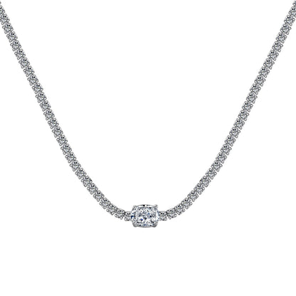 [Spark Jewelry]1.0 Carat Shining Oval Cut Necklace