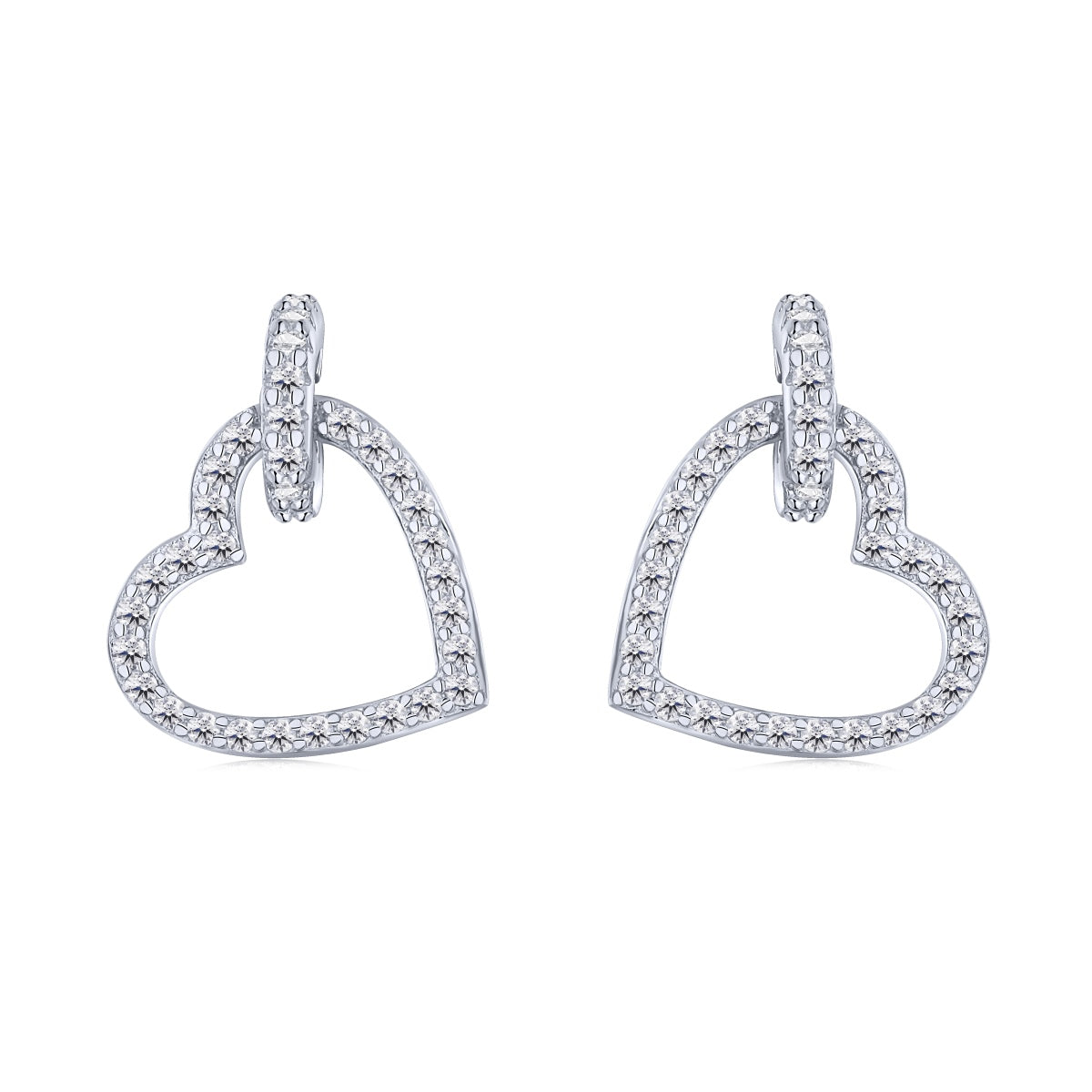 [Spark Jewelry]Dainty Heart Shape Earrings