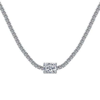 [Spark Jewelry]2.0 carat Ornate Emerald Cut Necklace